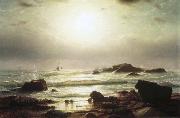 William Stanley Haseltine Sail Boats Off a Rocky Coast oil on canvas